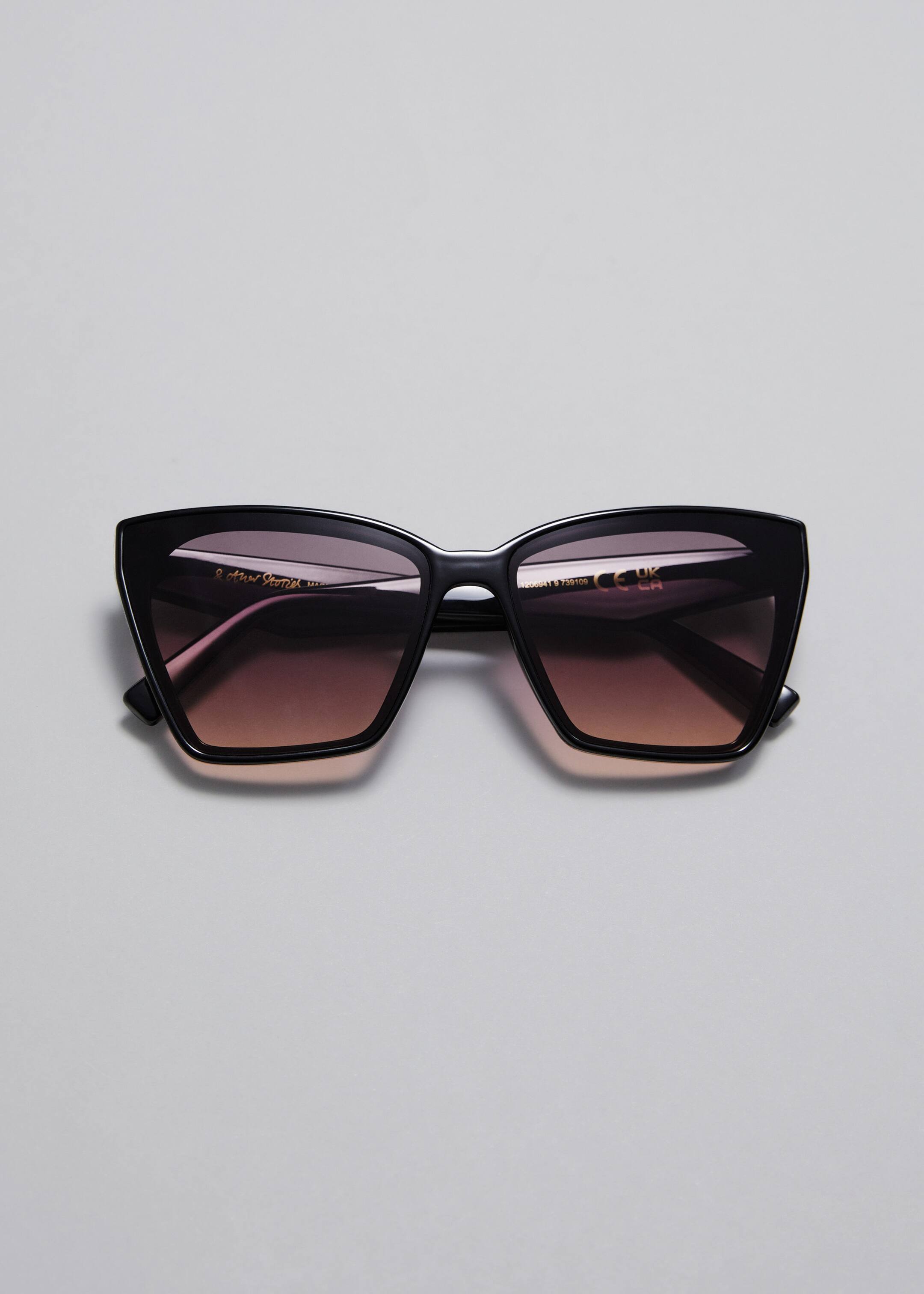 Lunettes de soleil yeux de chat oversize Noir Other Stories FR