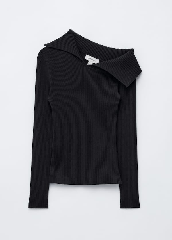 Rib-Knit Off-Shoulder Top