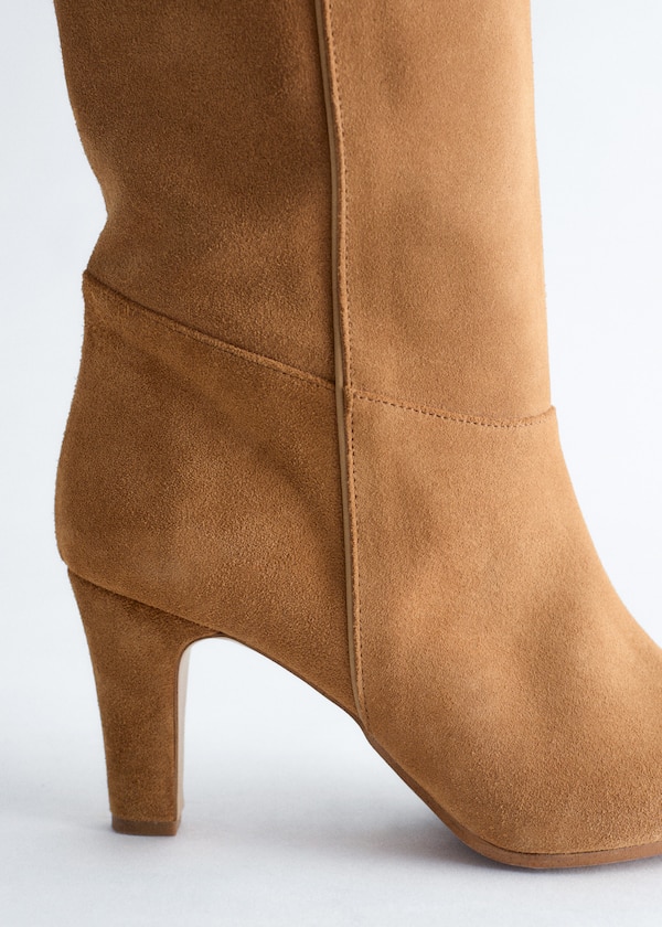 Suede Knee Boots