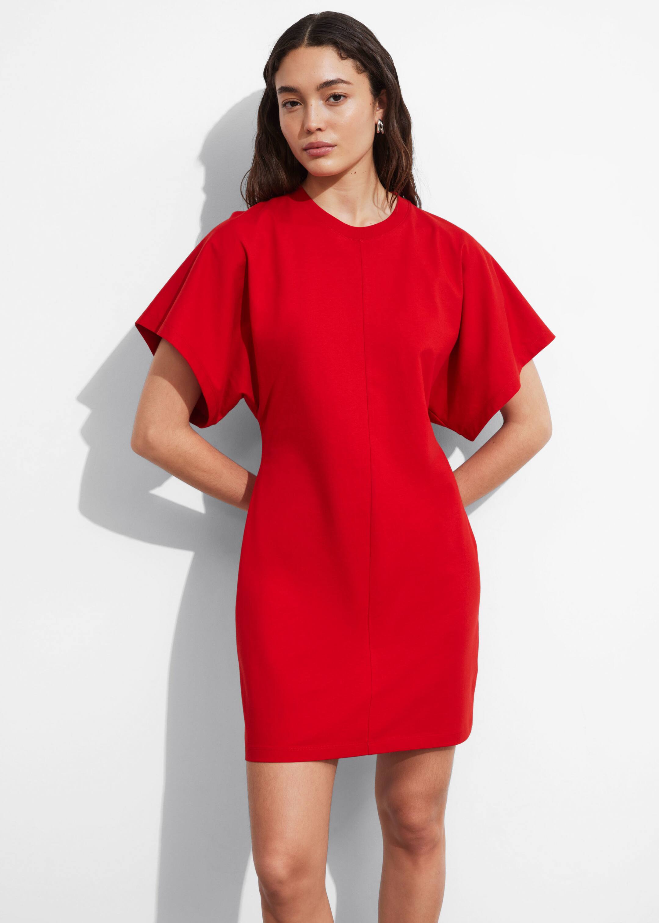 Jersey Mini Dress - Red - Lookbook