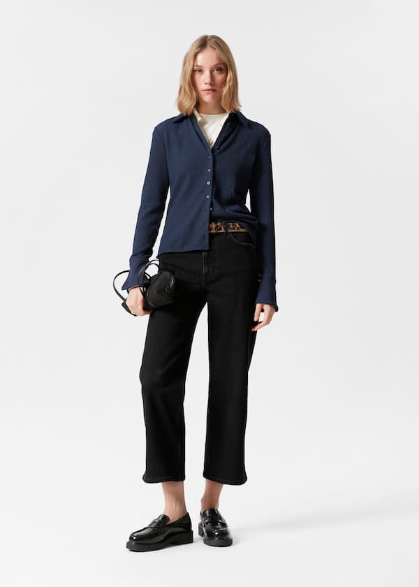 Cropped Wide-Leg Jeans