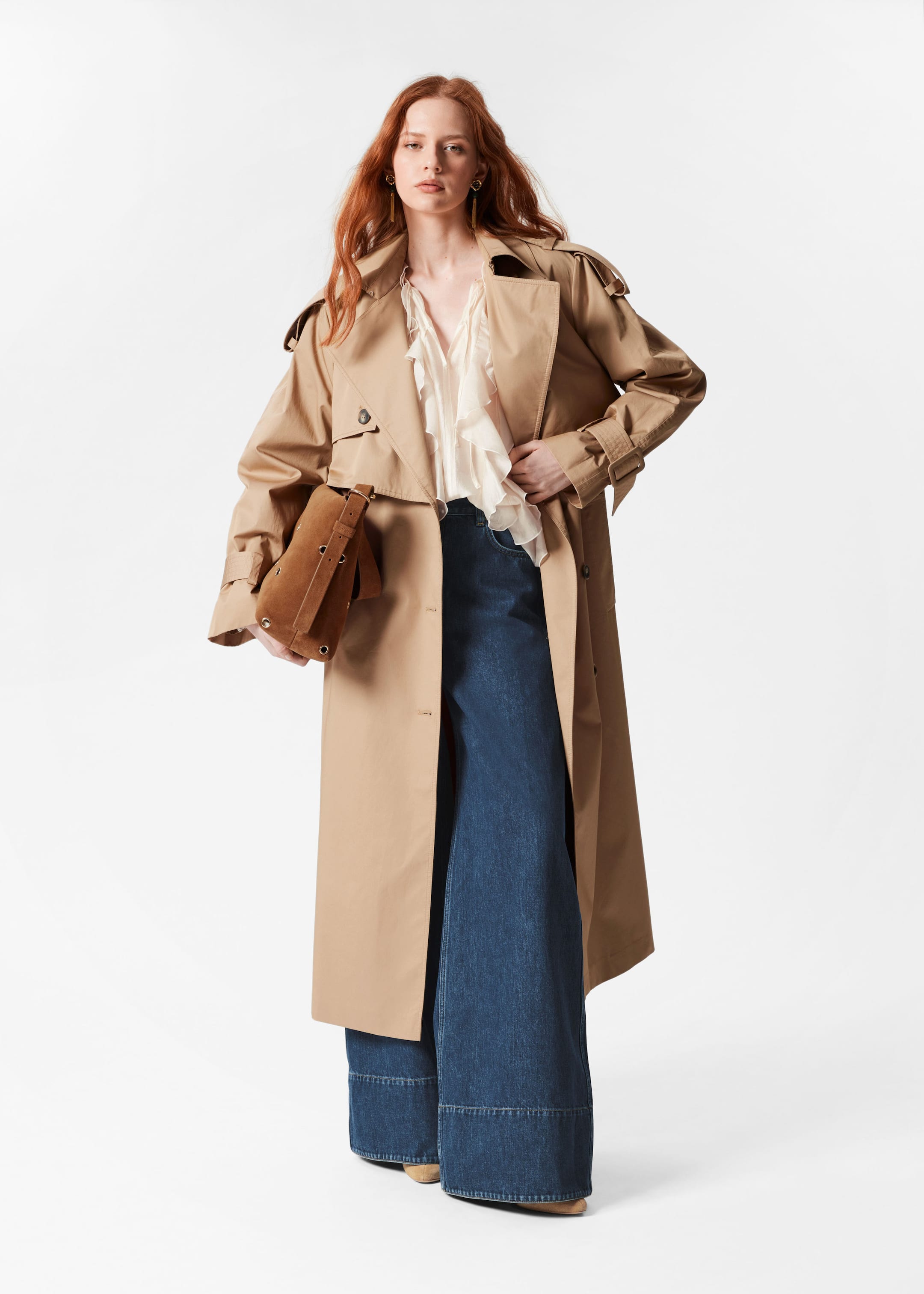 Belted Trench Coat - Beige - Lookbook