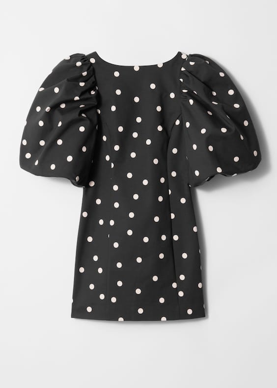 Puff-Sleeve Mini Dress