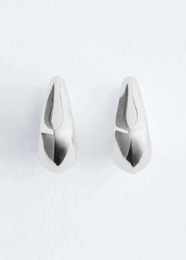 Angular Bell Hoop Earrings