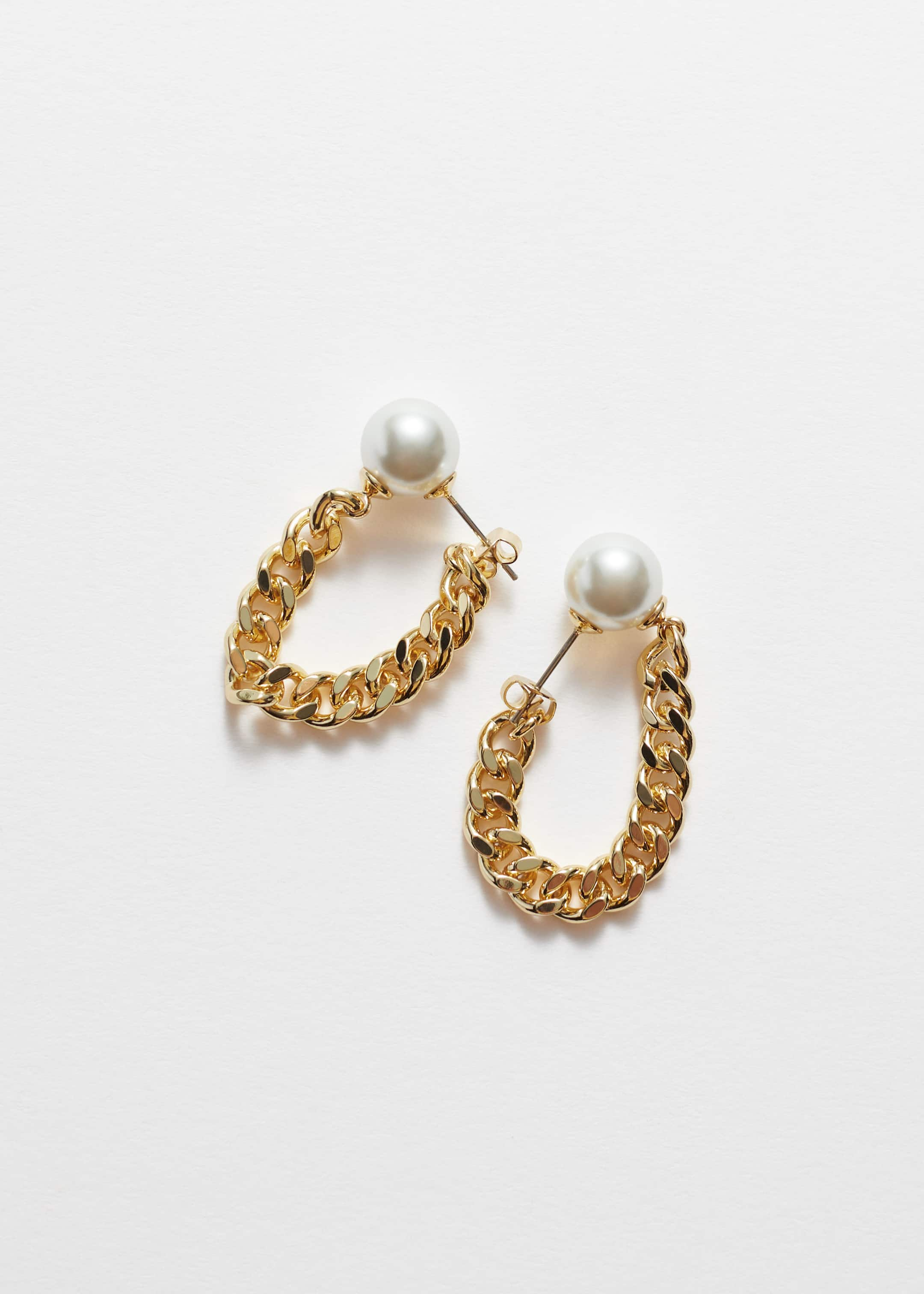 Boucles d’oreilles effet drapé à perles - Doré - Still Life