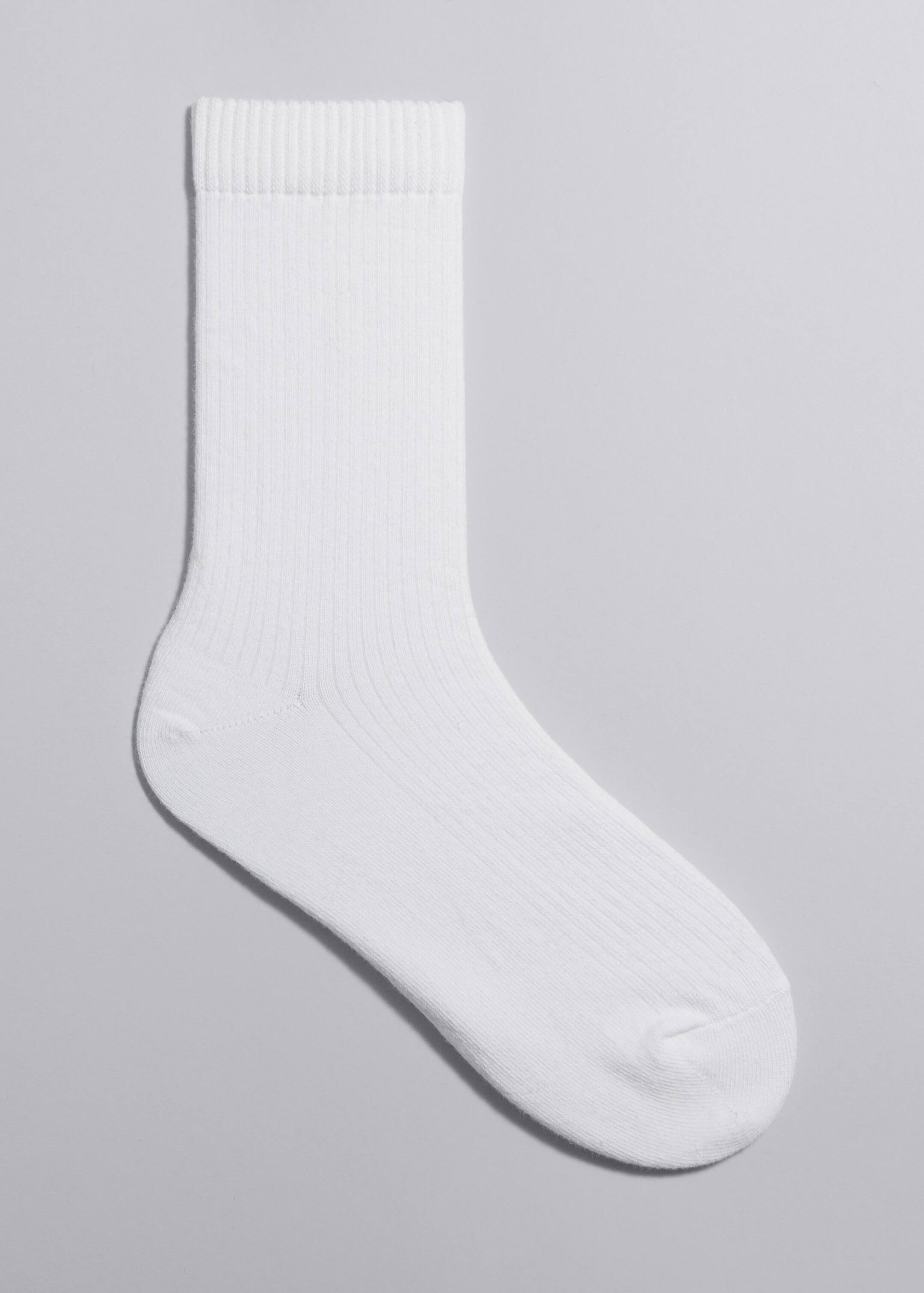 Chaussettes côtelées en coton