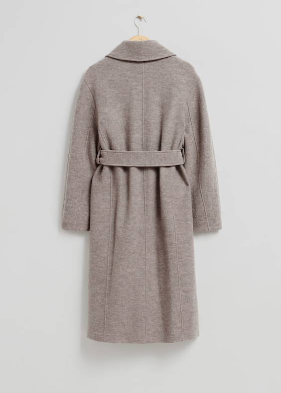 Voluminous Belted Wool Coat