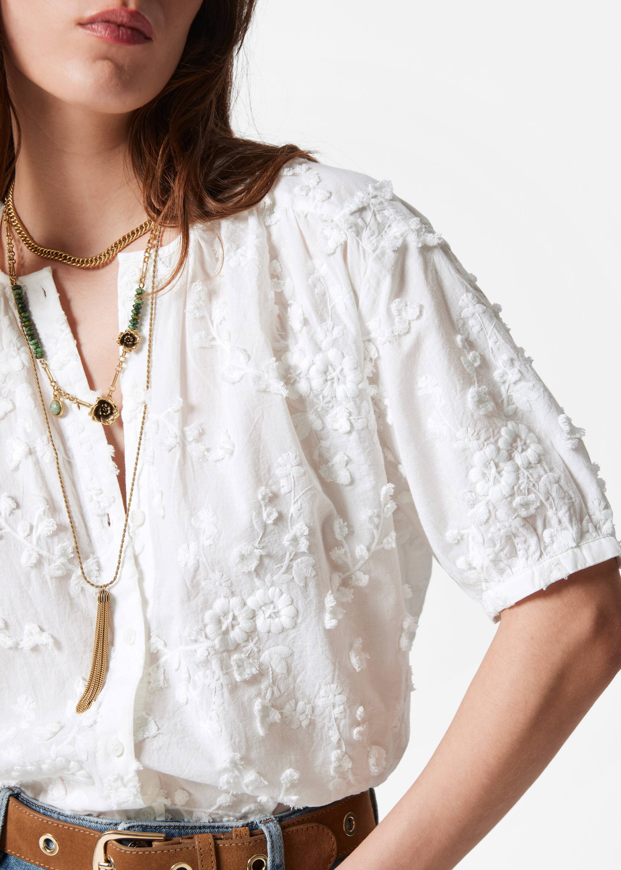 Oversized Puff-Sleeve Blouse - White - Blouses - & Other Stories