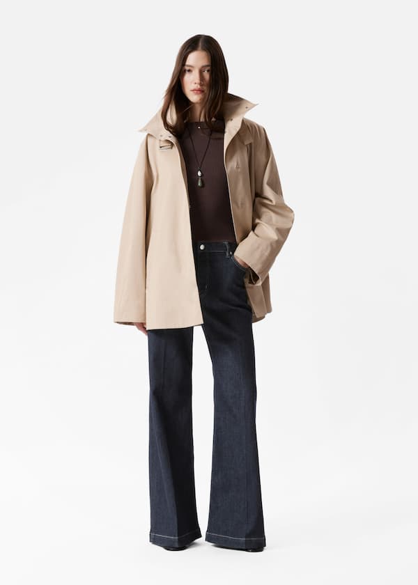 A-line Funnel-Neck Jacket
