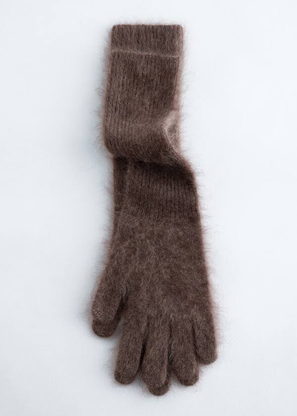 Knitted Brushed Cashmere Gloves