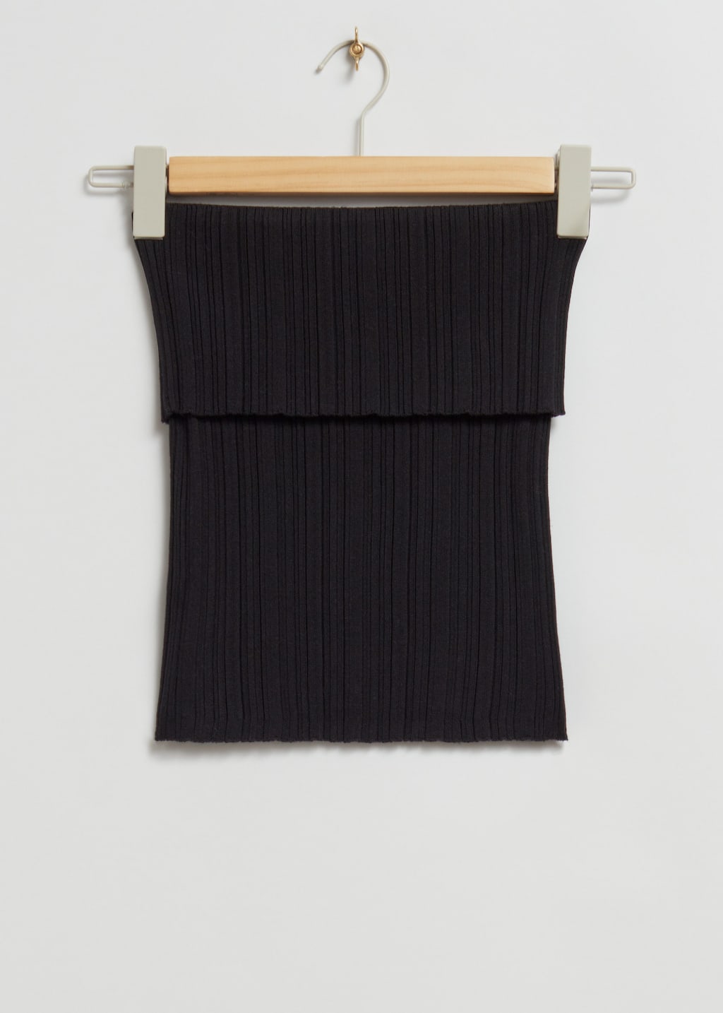 小物 meltthelady strap cover tops Off-The-Shoulder Knitted Tube Top - Black - Tanktops