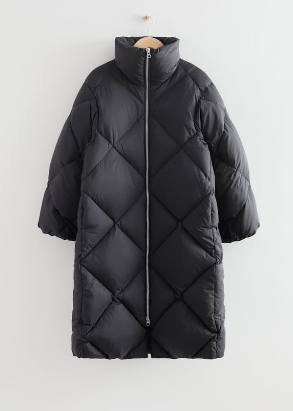 Diamond Padded Puffer Coat
