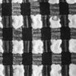 Fabric swatch No Angle Image of Stories Seersucker Bandeau Bikini Top in Black