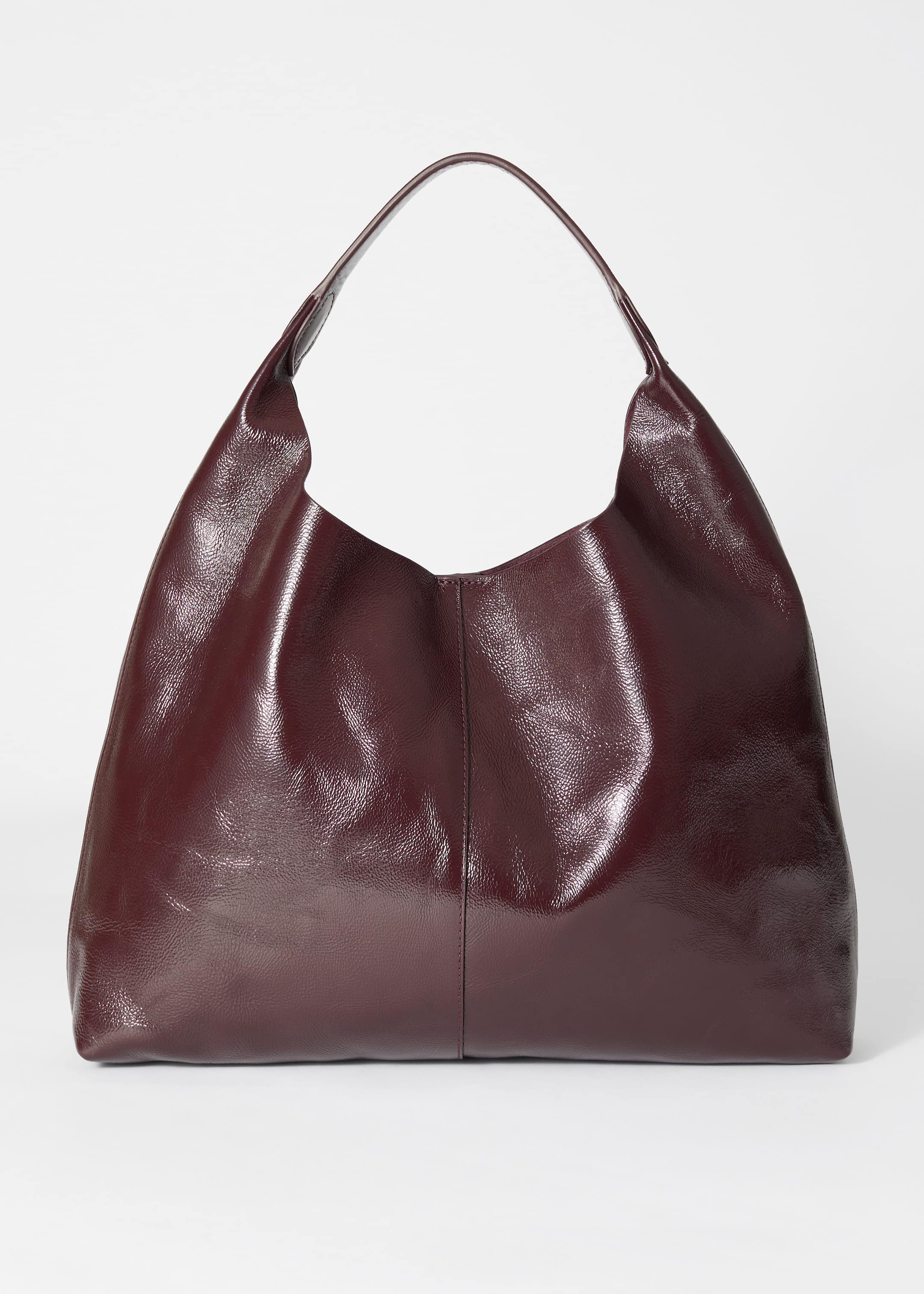 Patent Leather Tote Burgundy Other Stories NL