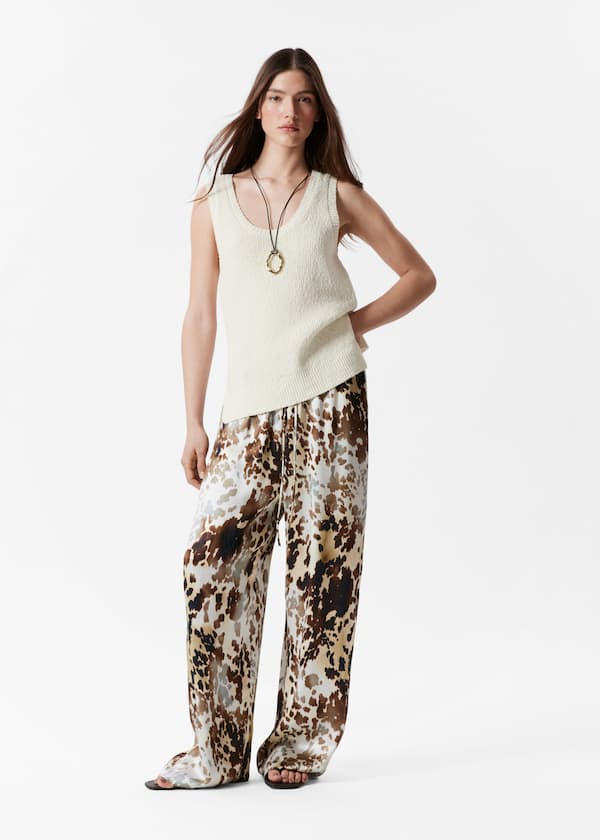 Drawstring Satin Trousers