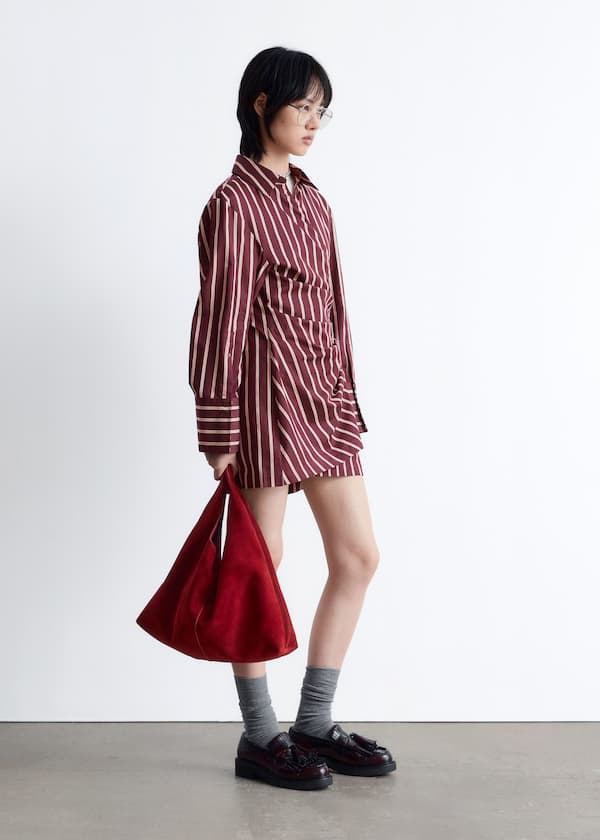 Wrap Shirt Mini Dress