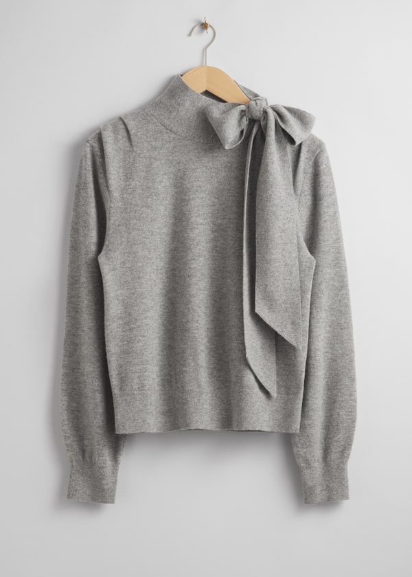Merino Tie-Neck Jumper