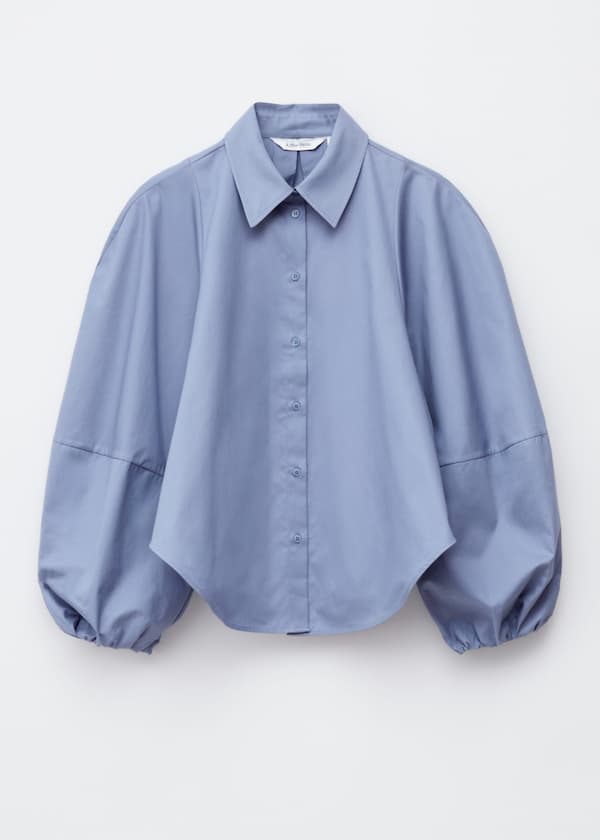 Voluminous Balloon-Sleeve Blouse