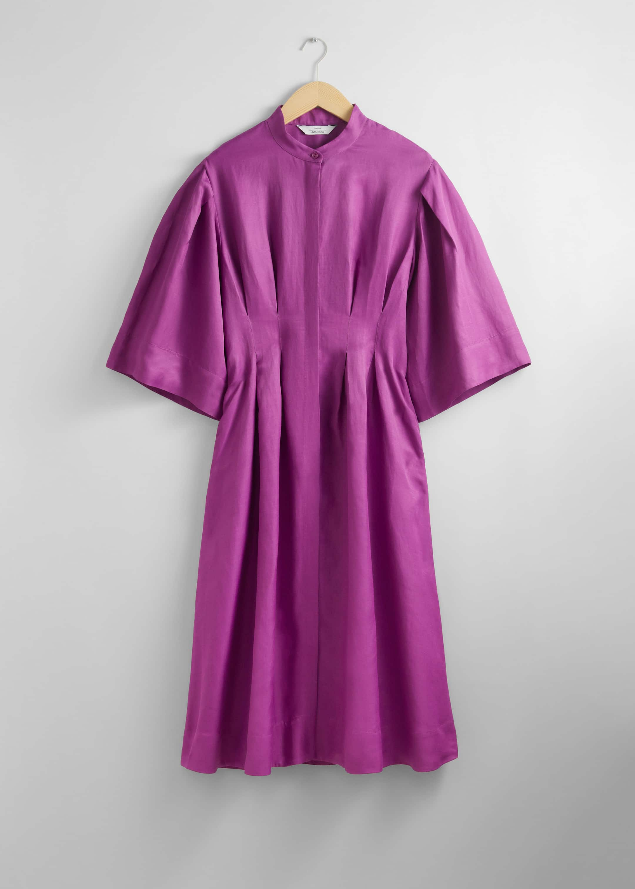 Wide-Sleeve Midi Dress - Purple - Still Life