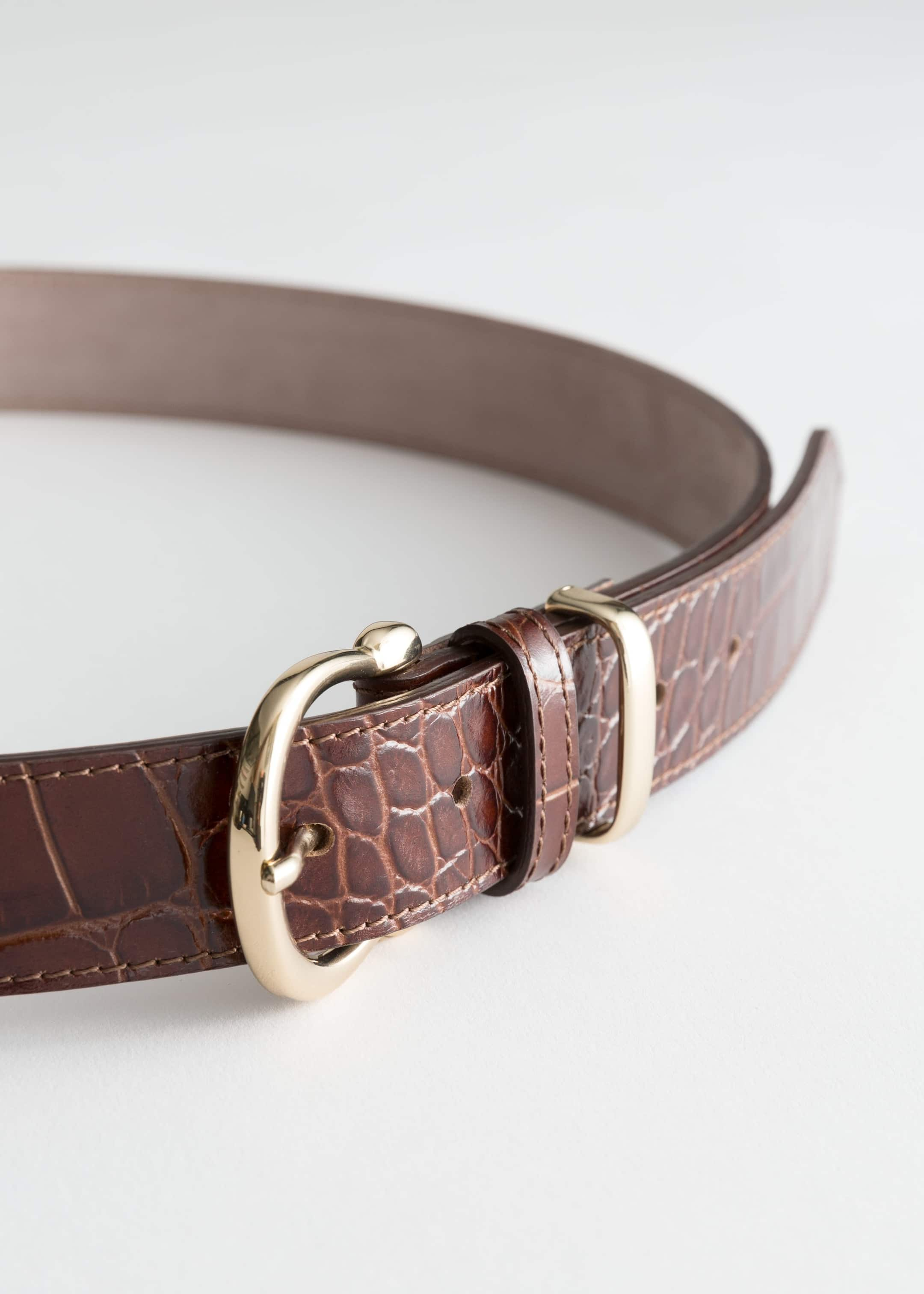 Croco Leather Belt - {{variantName}} - Descriptive Detail