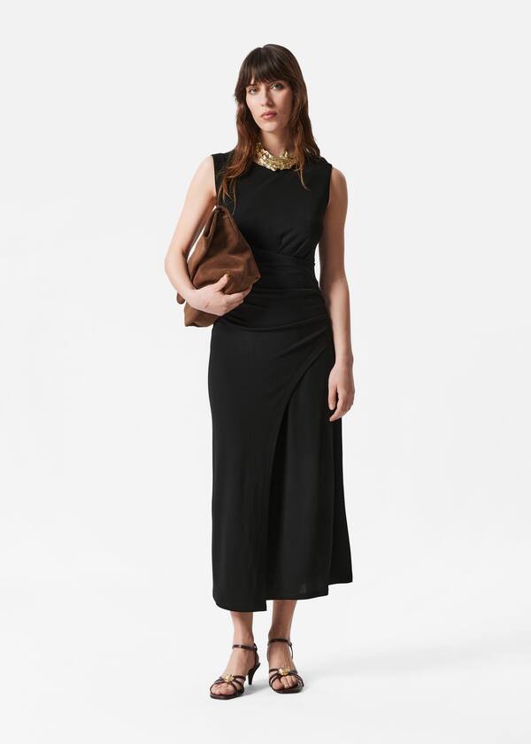Draped Midi Dress