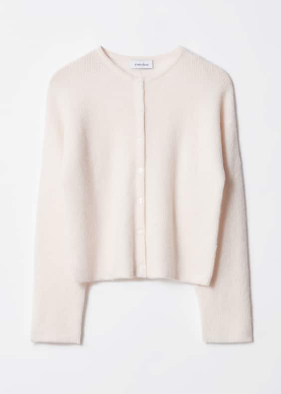 Alpaca-Blend Knitted Cardigan