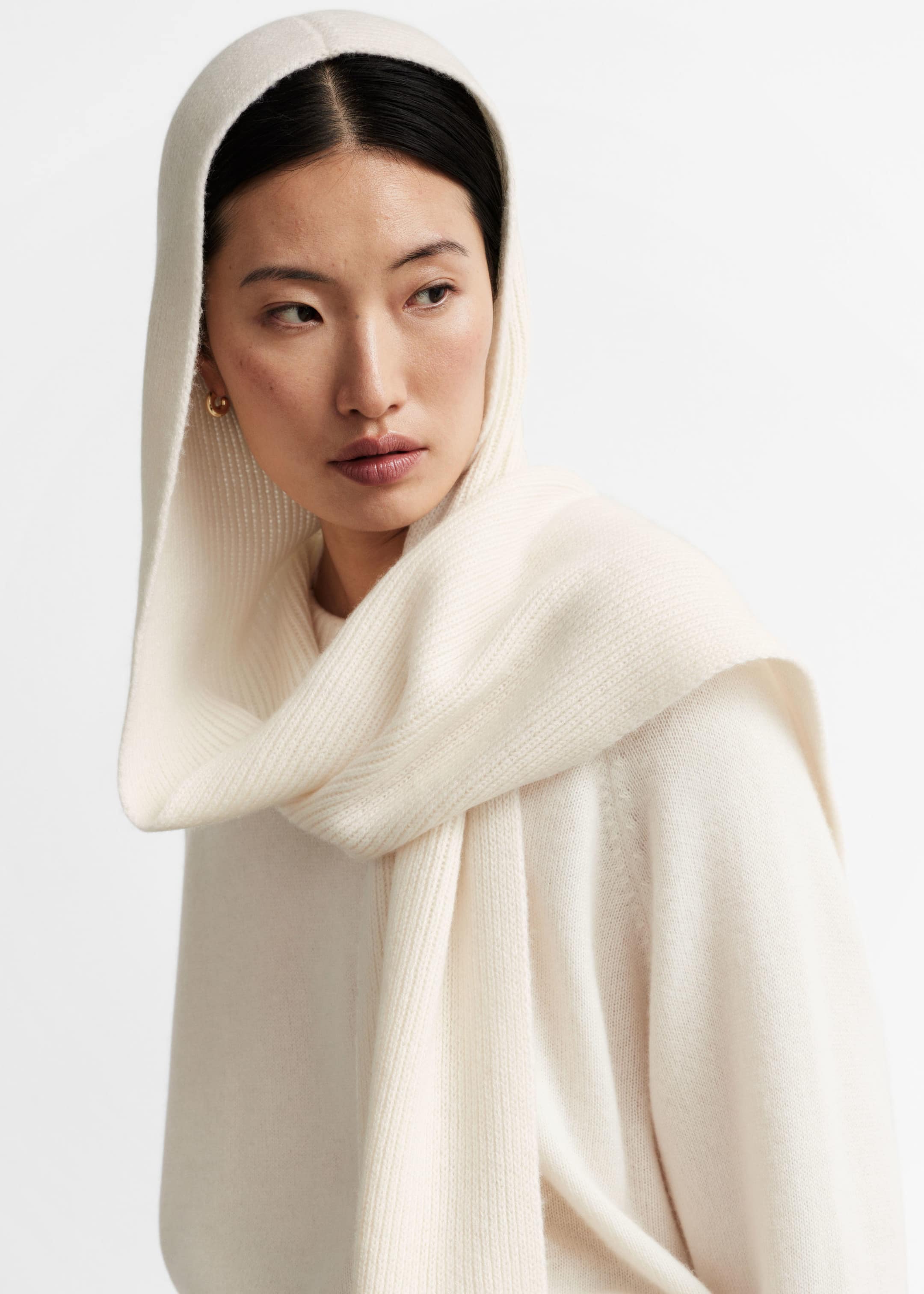 Image of Hooded Wool Scarf