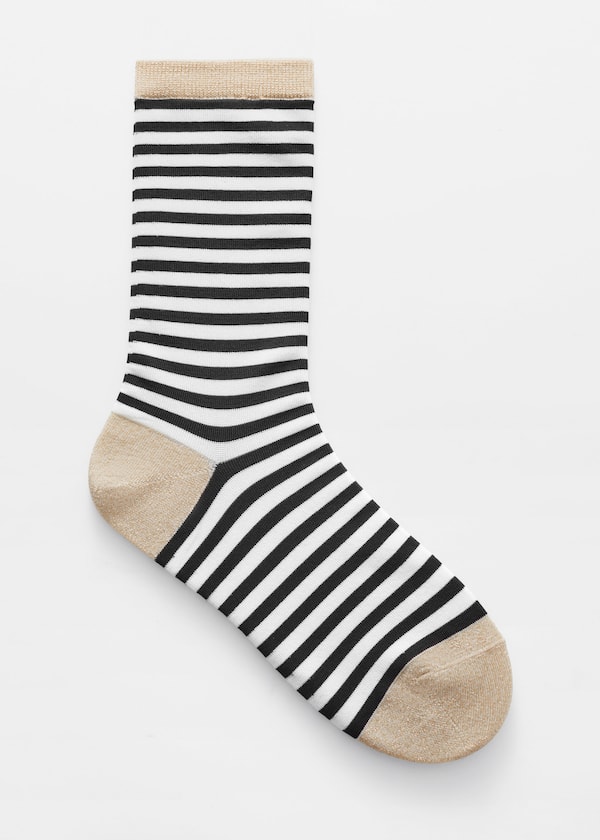 Striped Glitter Socks