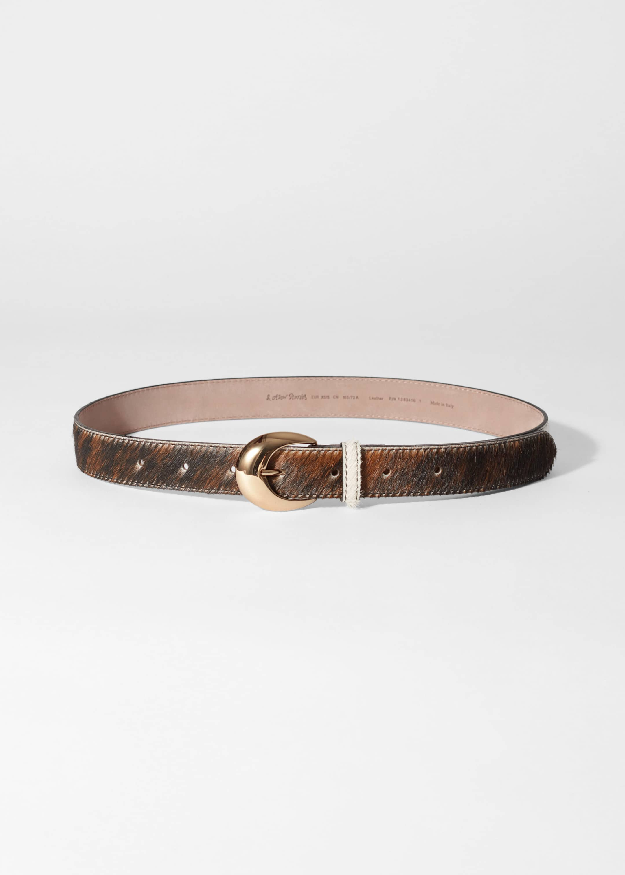 Image of Cow-Print Pony Hair Belt