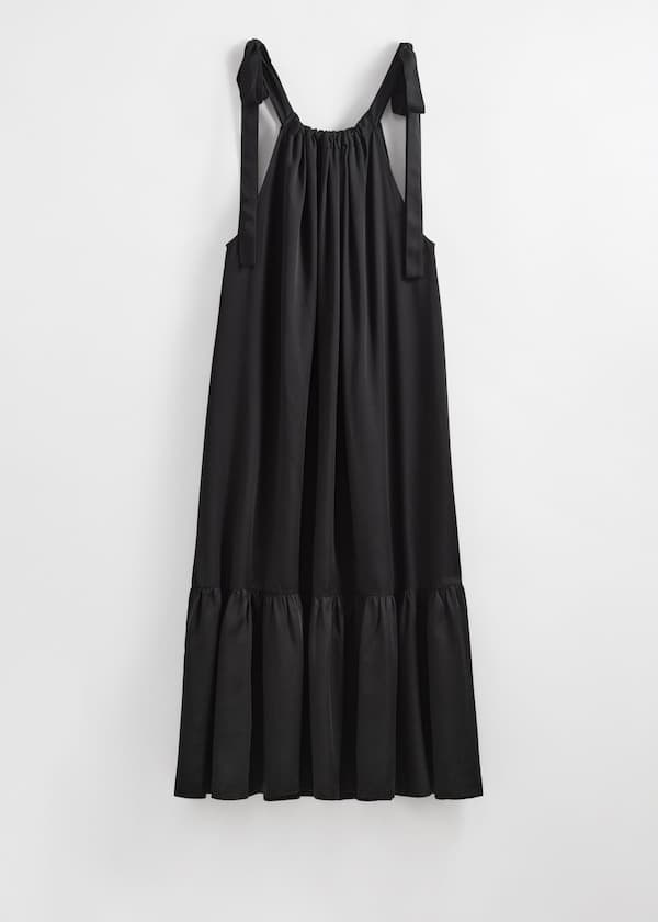 Gathered Sleeveless Midi Dress