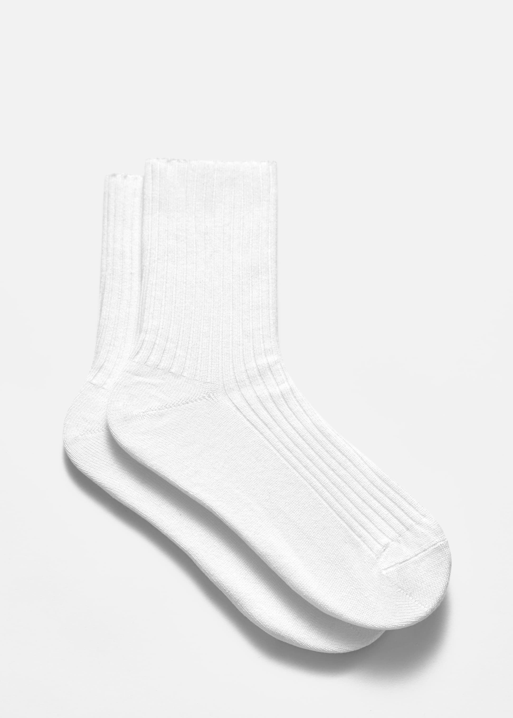 Image of Lot de 2 paires de chaussettes en coton côtelé