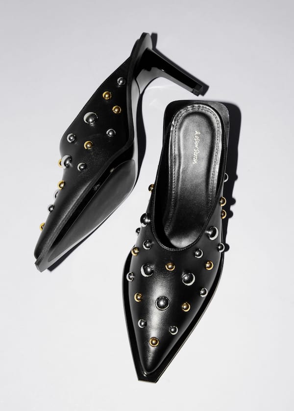 Studded Leather Mules