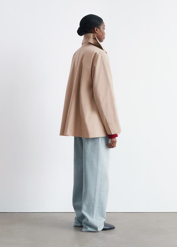 A-line Funnel-Neck Jacket