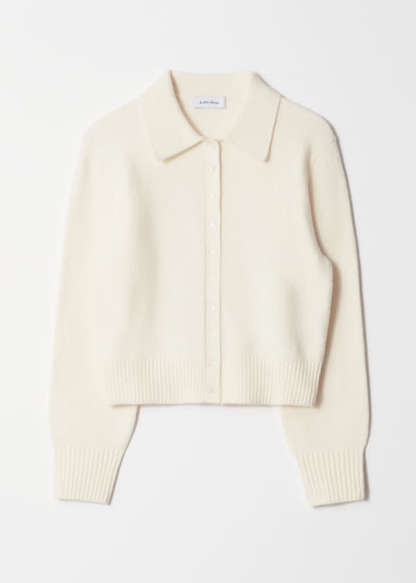 Knitted Collar Cardigan