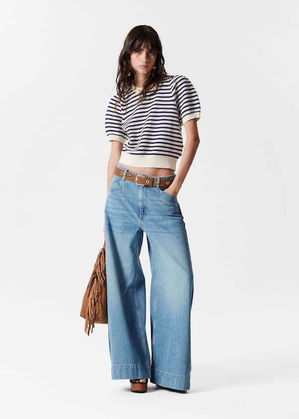 Scalloped Knit Top