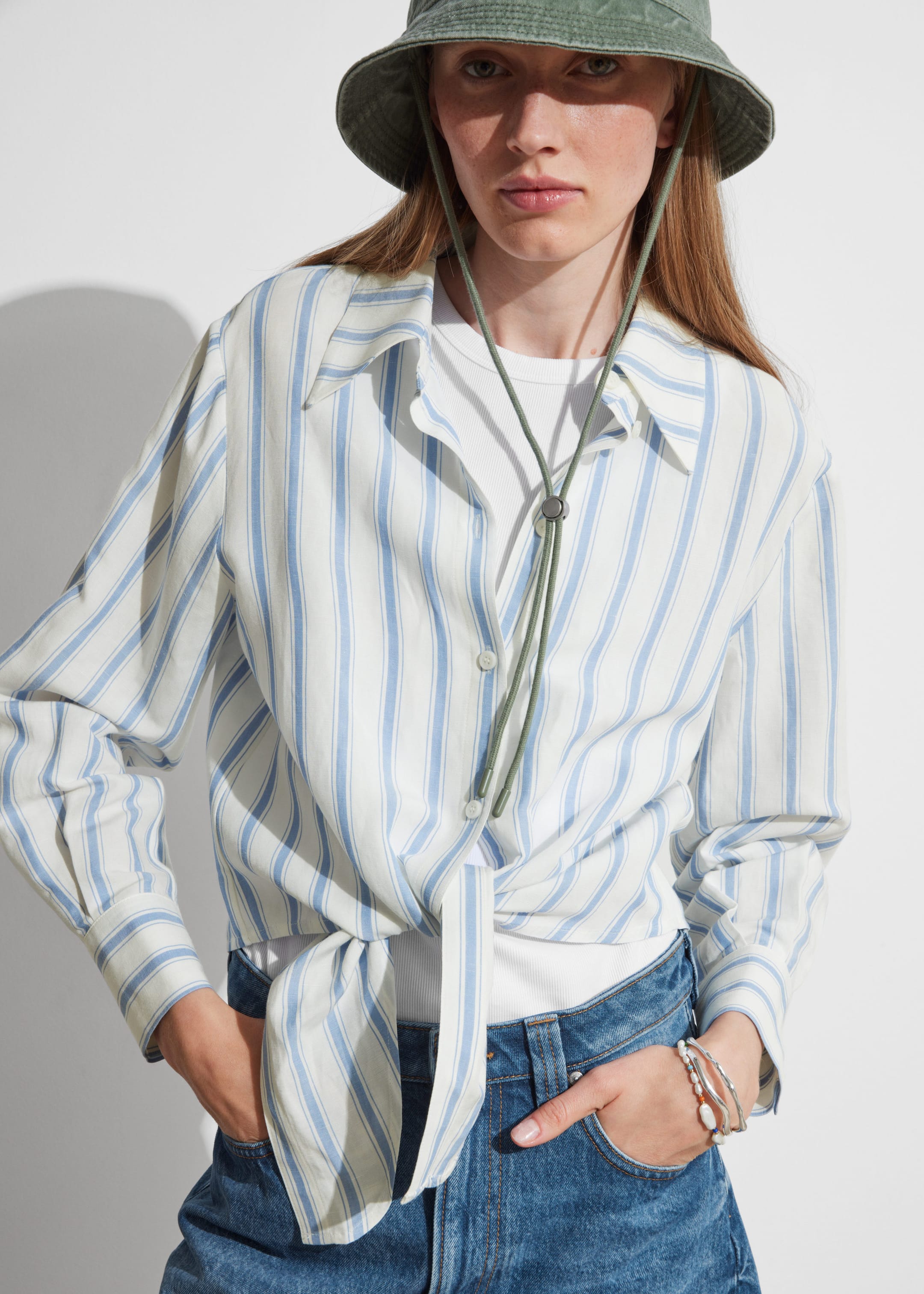 Image of Tie-Front Shirt