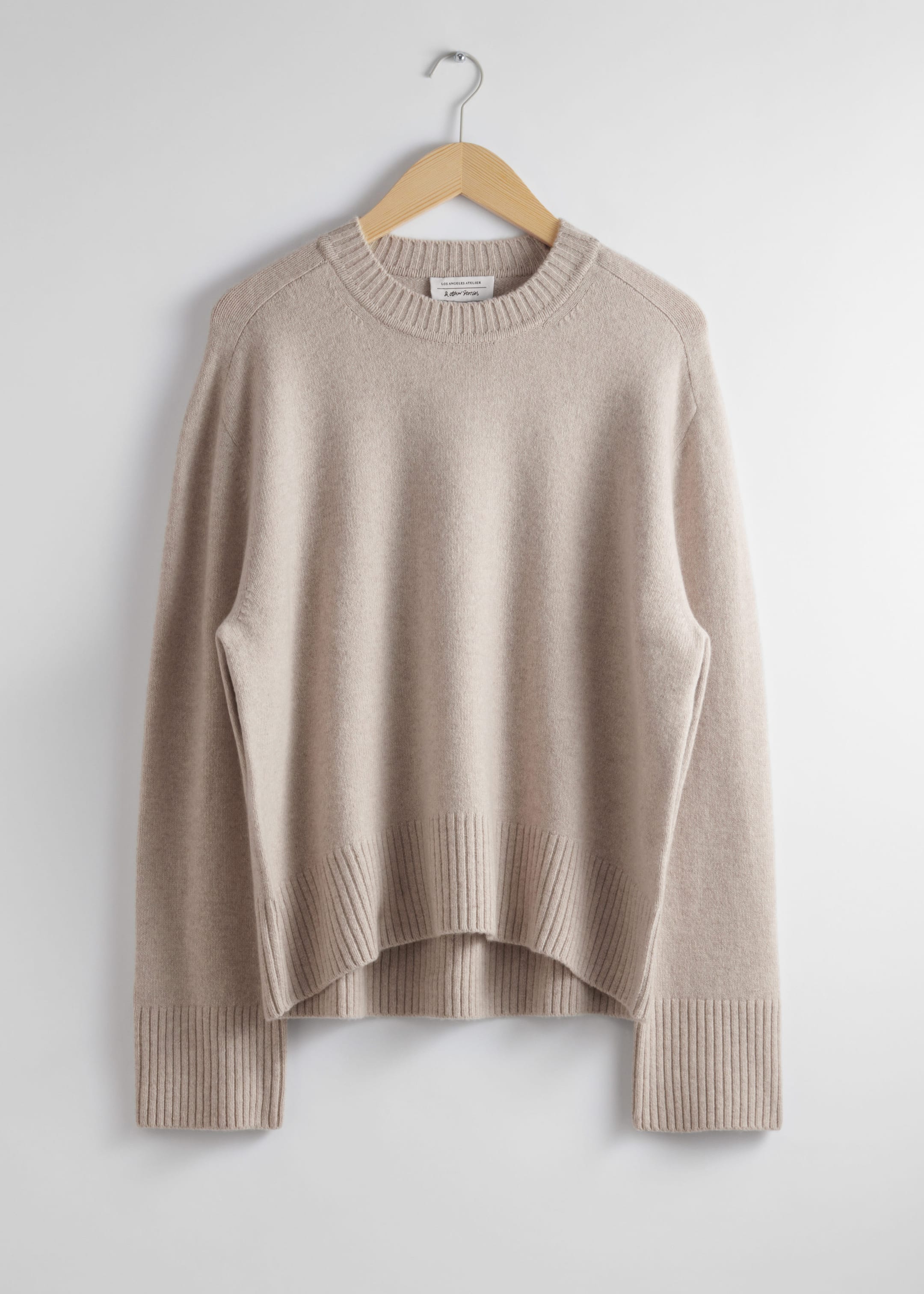 Boxy Cashmere Blend Jumper Beige Other Stories DK