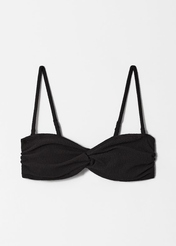 Textured Bandeau Bikini Top