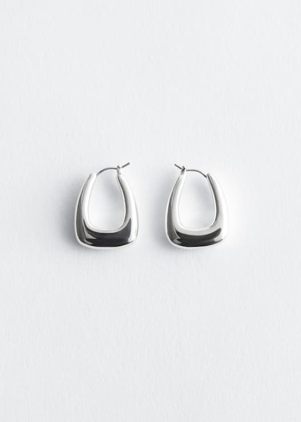 Chunky Oval Hoop Earrings