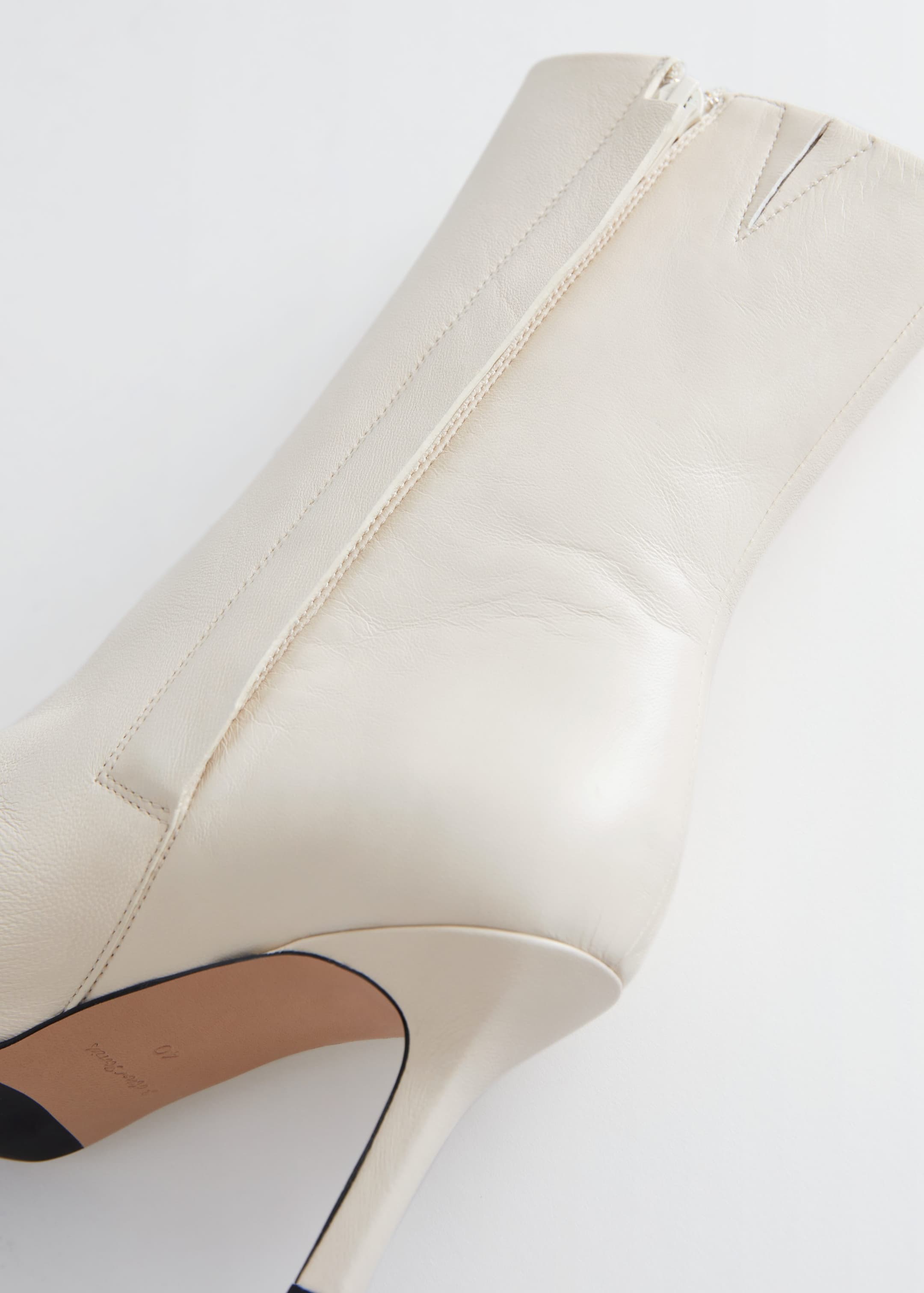 Thin Heel Leather Boots - {{variantName}} - Descriptive Detail