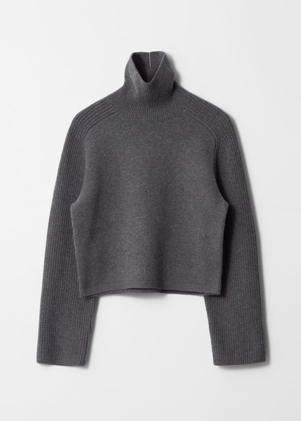 High-Neck Alpaca-Knit Jumper