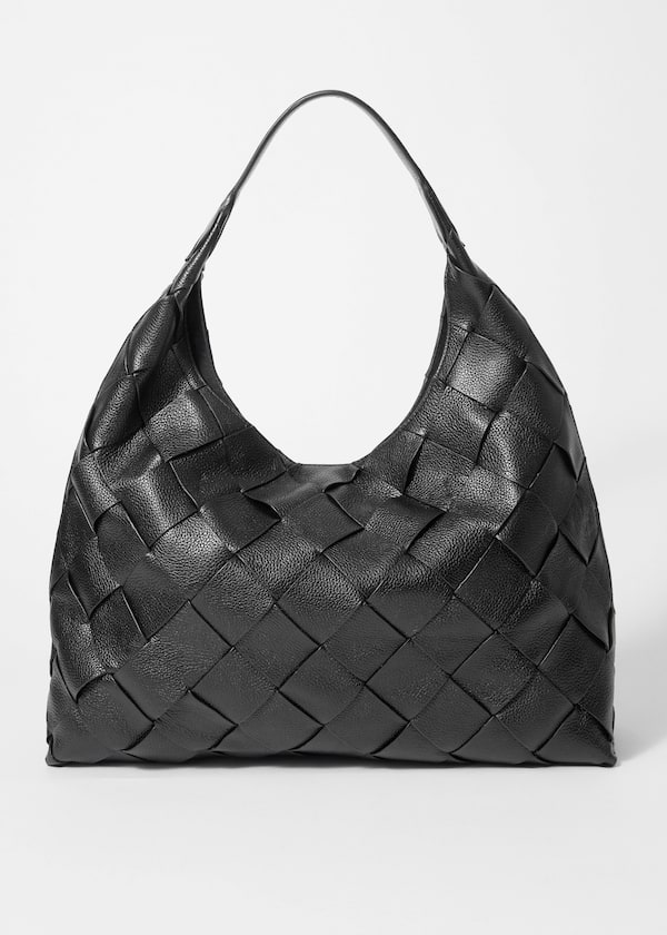 Braided Leather Tote Bag