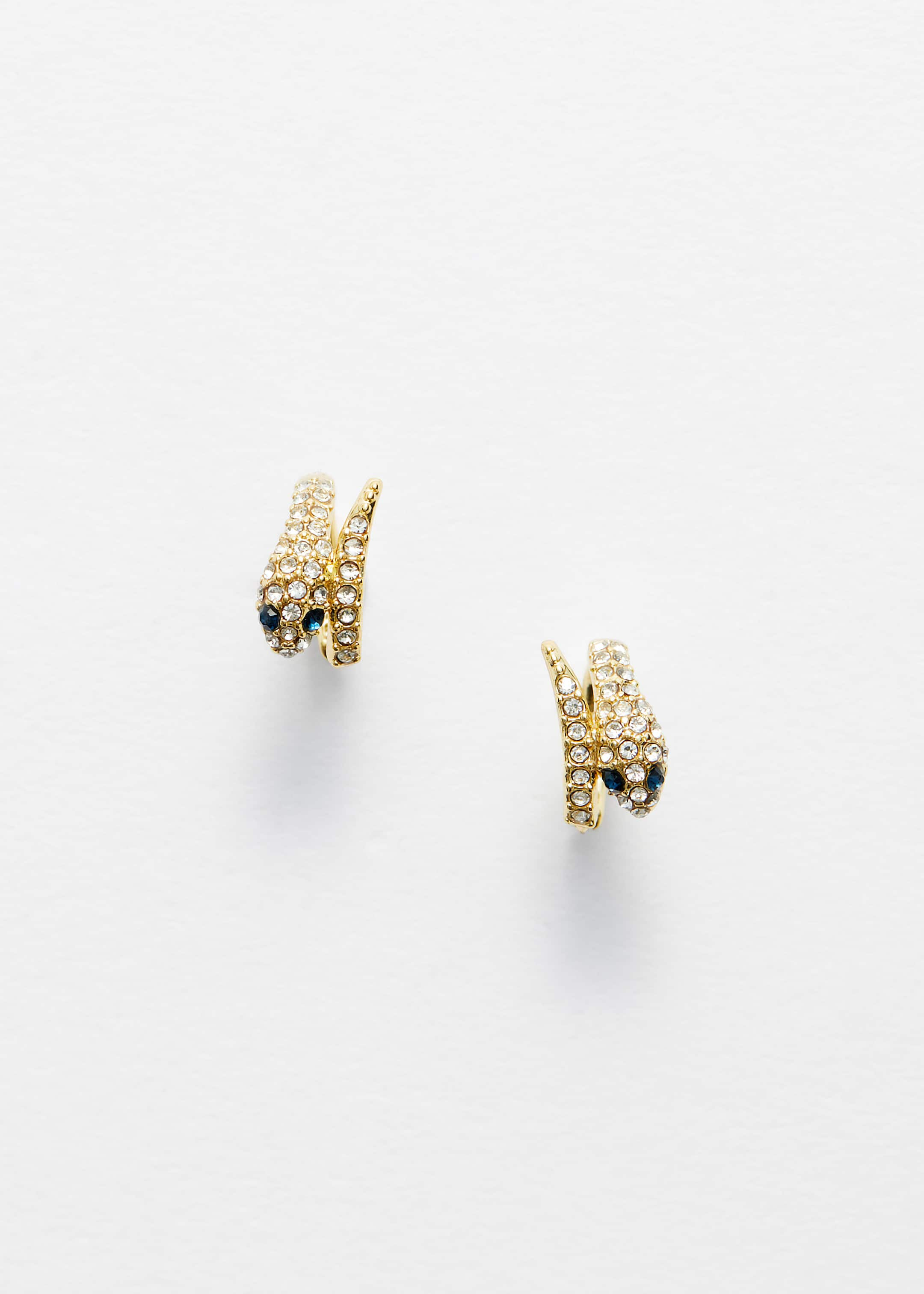 Crystal Snake Hoops - Gold - Still Life