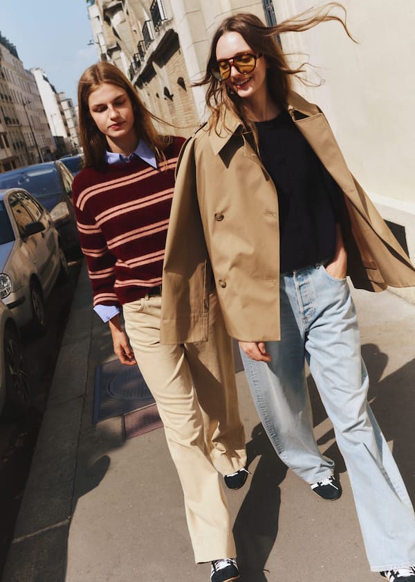 Double-Breasted Trench Jacket