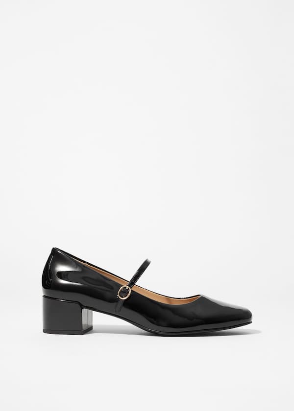 Mary-Jane Leather Pumps