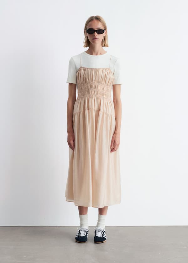 Ruched Midi Dress