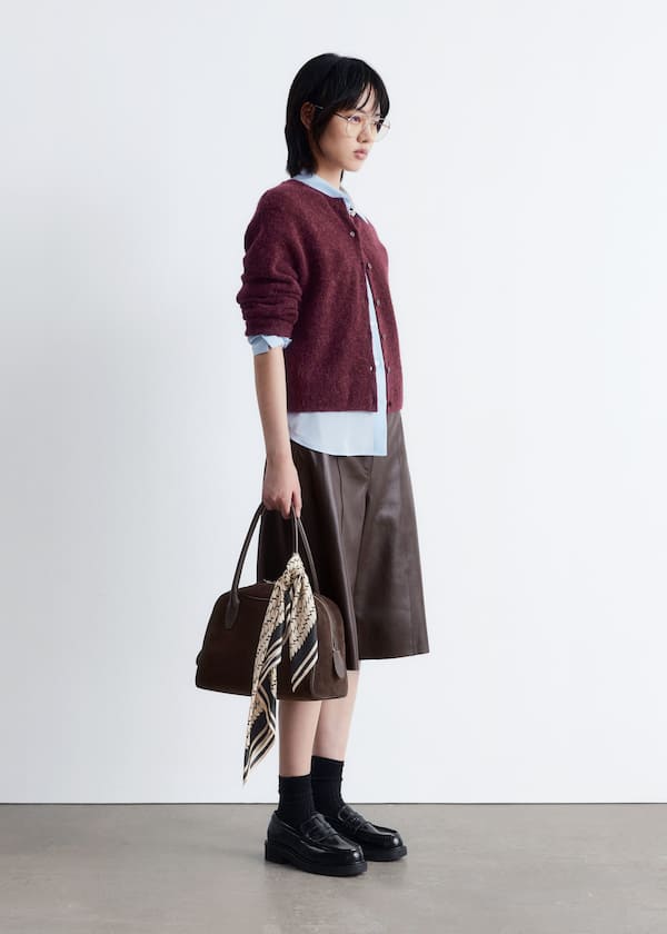 Alpaca-Blend Knitted Cardigan
