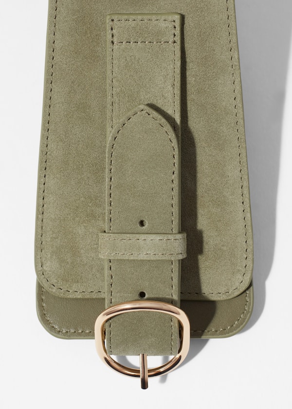 Wide Suede Waist Belt