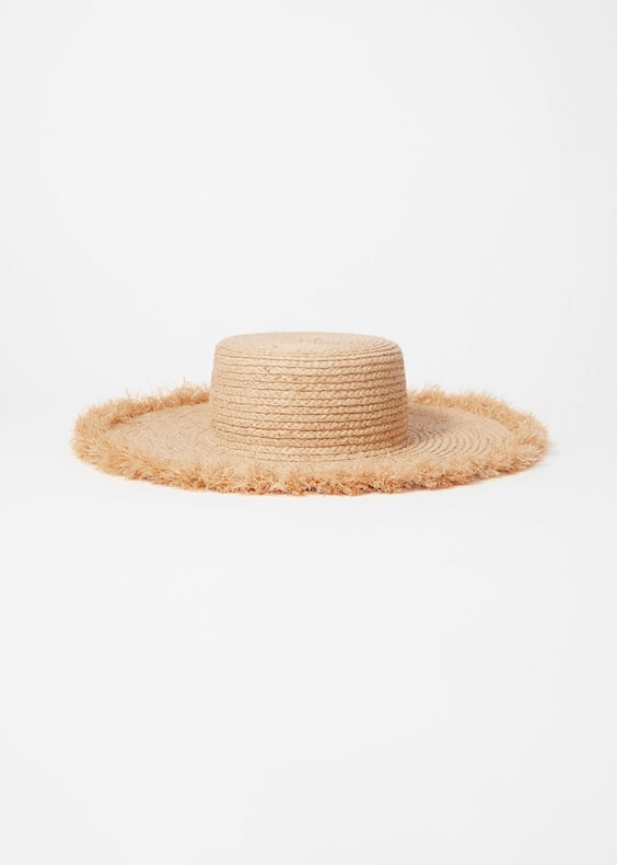 Frayed Raffia Hat