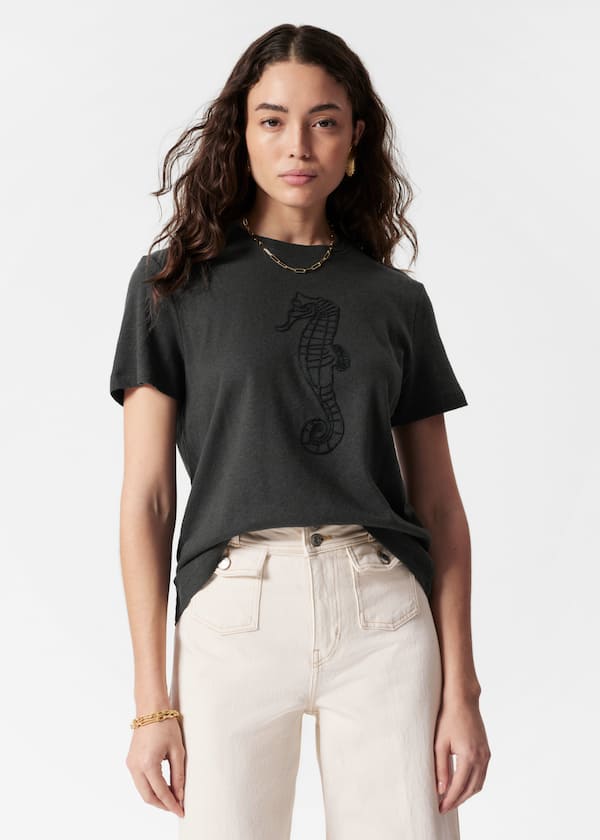 Linen-Blend T-Shirt
